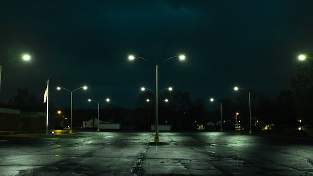 dark parking lot