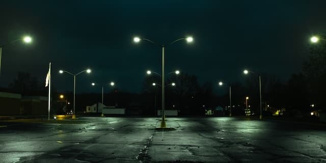 dark parking lot